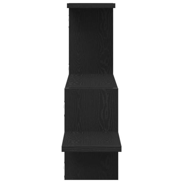 Wandregal Schwarz Eichen-Optik 104x15x49 cm Holzwerkstoff