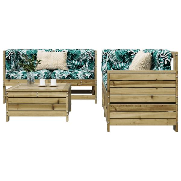 ARDEBO.de - 5-tlg. Garten-Sofagarnitur Kiefernholz Imprägniert