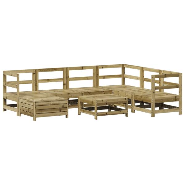 8-tlg. Garten-Sofagarnitur Kiefernholz Imprägniert