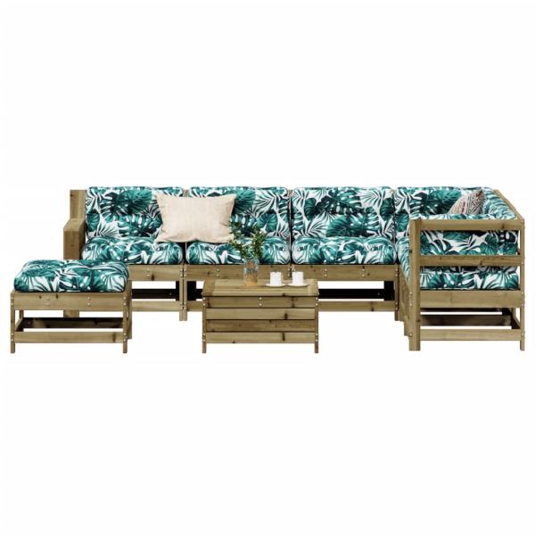 ARDEBO.de - 8-tlg. Garten-Lounge-Set mit Kissen Imprägniertes Kiefernholz