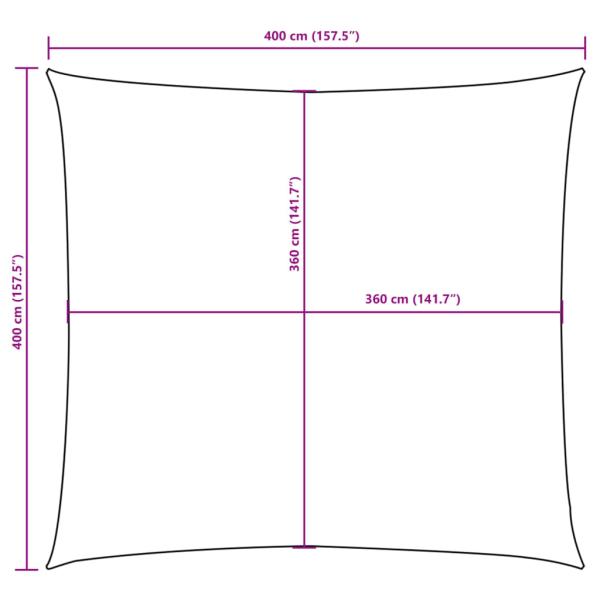 Sonnensegel Oxford-Gewebe Quadratisch 4x4 m Gelb
