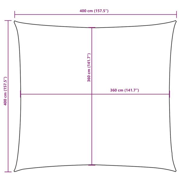 Sonnensegel Oxford-Gewebe Quadratisch 4x4 m Gelb