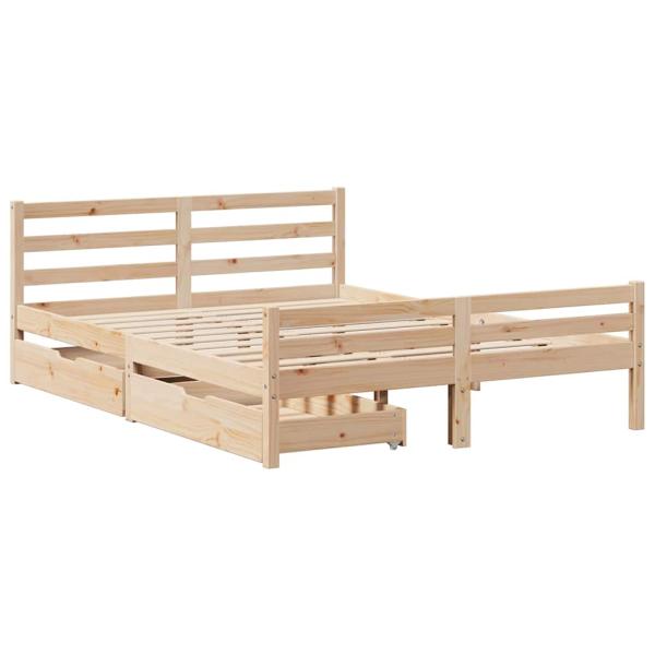 Massivholzbett ohne Matratze 160x200 cm Kiefernholz