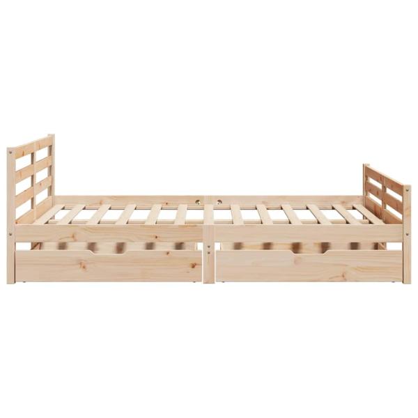 Massivholzbett ohne Matratze 160x200 cm Kiefernholz