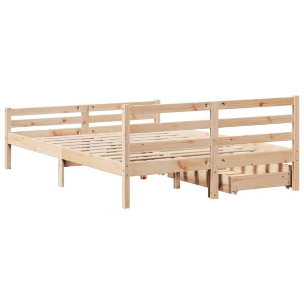 Massivholzbett ohne Matratze 160x200 cm Kiefernholz