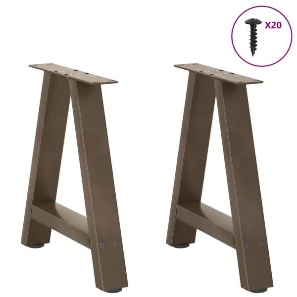 Couchtischbeine A-Form 2 Stk. 50x(42-43) cm Stahl