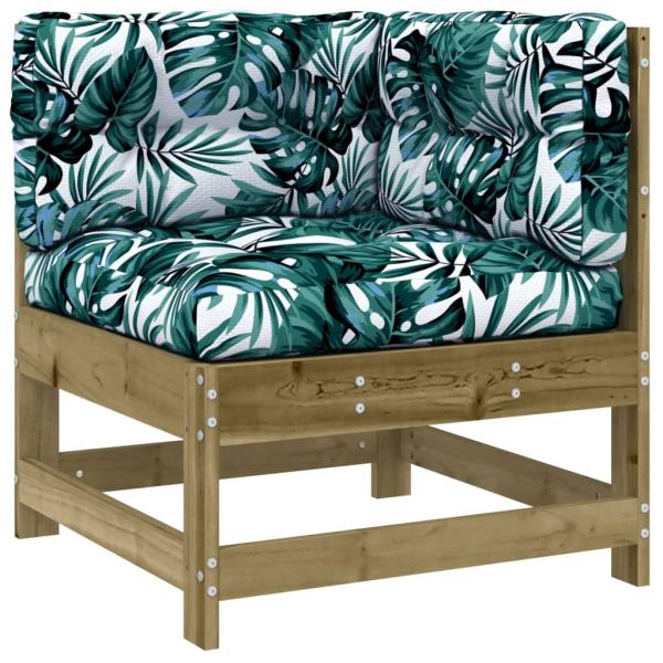Ecksofa mit Kissen Kiefernholz Imprägniert