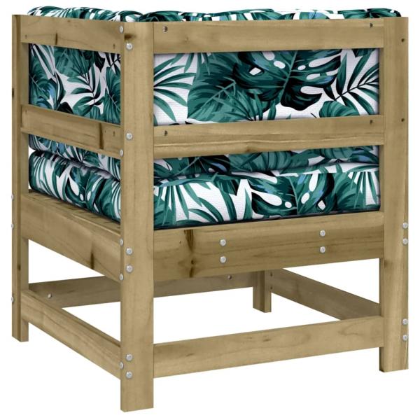 Ecksofa mit Kissen Kiefernholz Imprägniert
