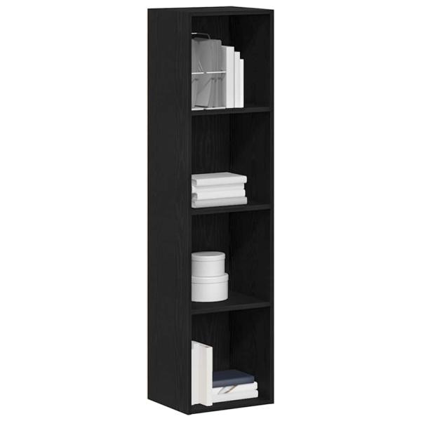 Bücherregal Schwarz Eichen-Optik 36x30x143 cm Holzwerkstoff