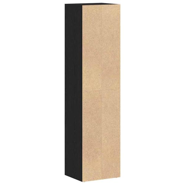 Bücherregal Schwarz Eichen-Optik 36x30x143 cm Holzwerkstoff