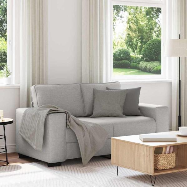 ARDEBO.de - 2-Sitzer-Sofa Wolkengrau 120 cm Stoff