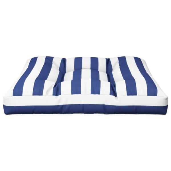 Palettenkissen Blau Weiß Gestreift 80x80x12 cm Stoff