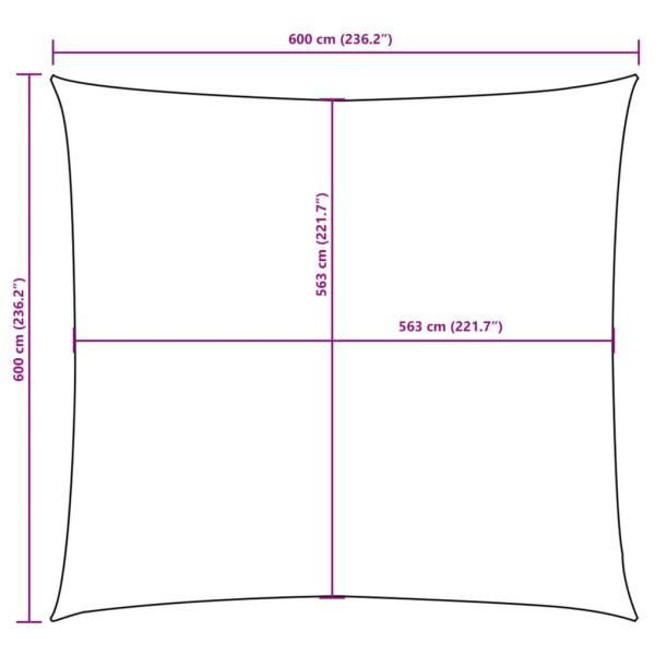Sonnensegel Oxford-Gewebe Quadratisch 6x6 m Anthrazit