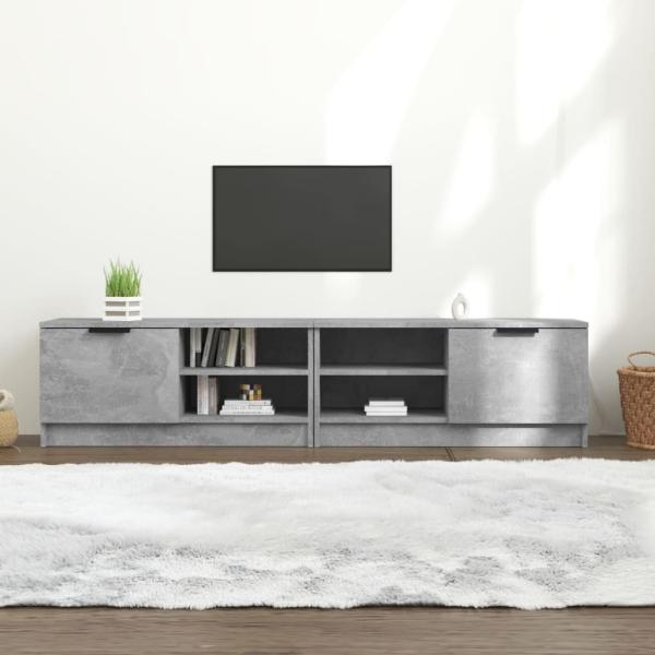 ARDEBO.de - TV-Schränke 2 Stk. Betongrau 80x35x36,5 cm Holzwerkstoff