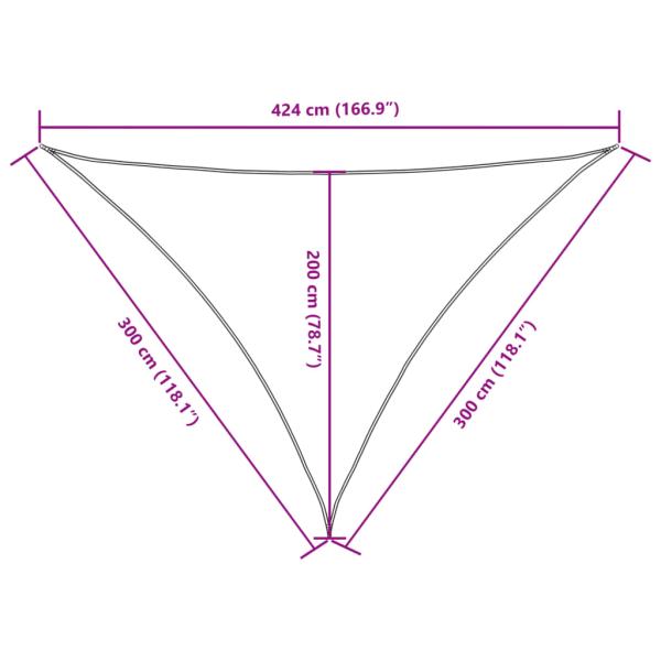 Sonnensegel Oxford-Gewebe Dreieckig 3x3x4,24 m Orange