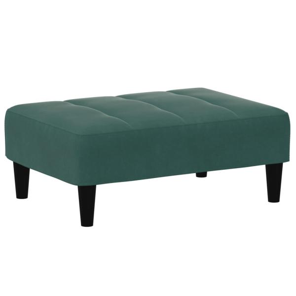 Fußhocker Dunkelgrün 77x55x31 cm Samt