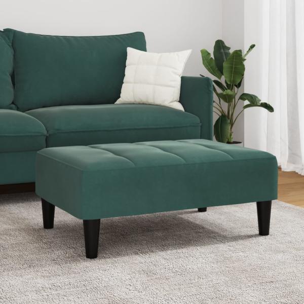 Fußhocker Dunkelgrün 77x55x31 cm Samt