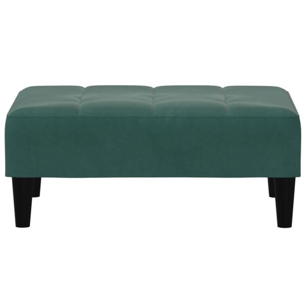 Fußhocker Dunkelgrün 77x55x31 cm Samt