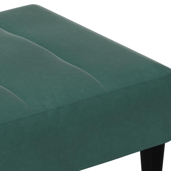 Fußhocker Dunkelgrün 77x55x31 cm Samt