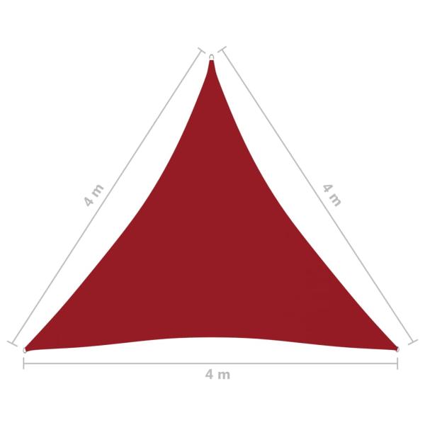 Sonnensegel Oxford-Gewebe Dreieckig 4x4x4 m Rot