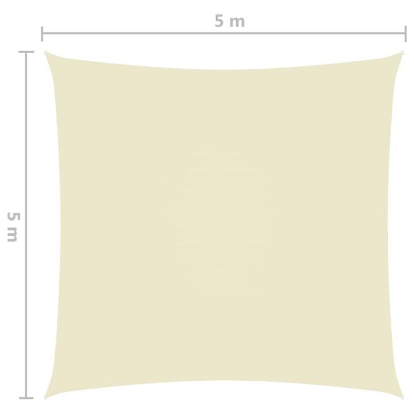 Sonnensegel Oxford-Gewebe Quadratisch 5x5 m Creme