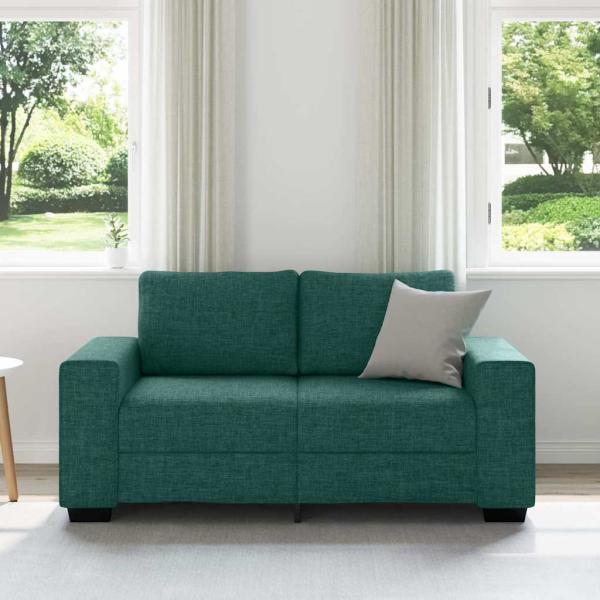 2-Sitzer-Sofa Dunkelgrün 120 cm Stoff