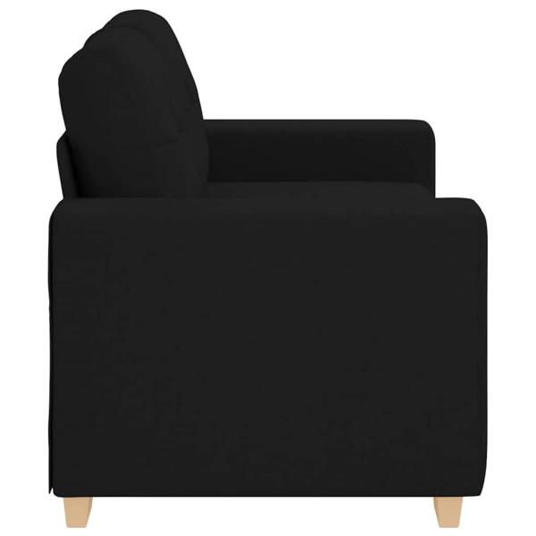 Zweisitzer-Sofa Schwarz 120 cm Stoff