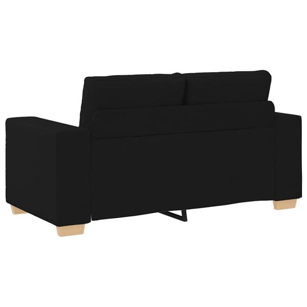 Zweisitzer-Sofa Schwarz 120 cm Stoff