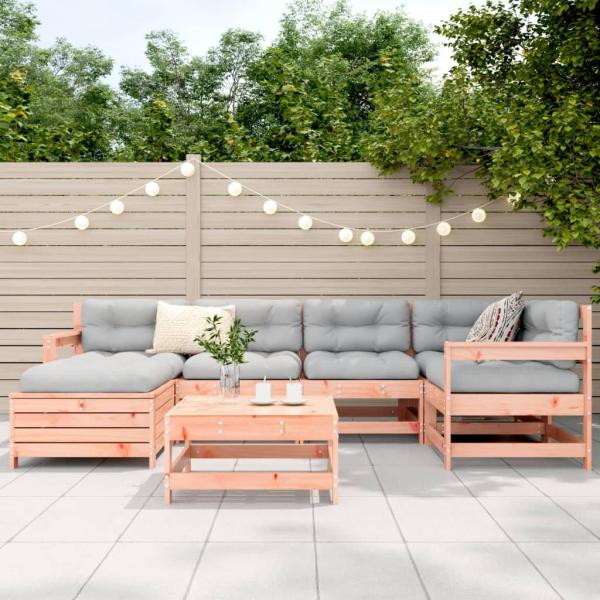 7-tlg. Garten-Sofagarnitur Massivholz Douglasie