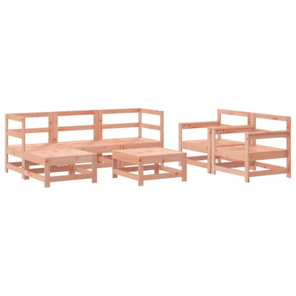 7-tlg. Garten-Lounge-Set Massivholz Douglasie