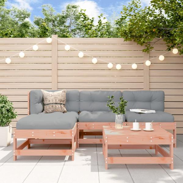 ARDEBO.de - 5-tlg. Garten-Lounge-Set Massivholz Douglasie