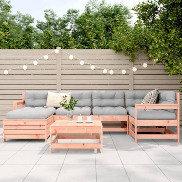 7-tlg. Garten-Sofagarnitur Massivholz Douglasie
