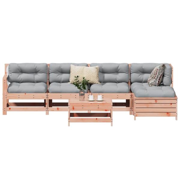 ARDEBO.de - 6-tlg. Garten-Sofagarnitur Massivholz Douglasie