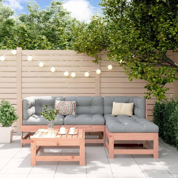 ARDEBO.de - 5-tlg. Garten-Lounge-Set Massivholz Douglasie