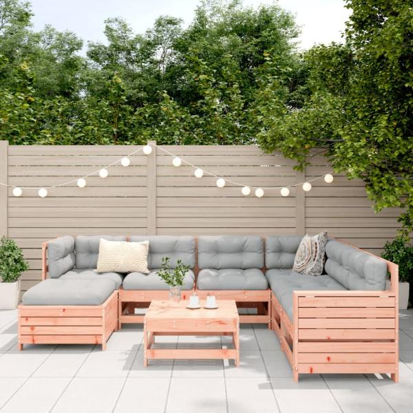 8-tlg. Garten-Sofagarnitur Massivholz Douglasie