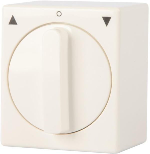 Schellenberg Rollladenschalter Aufputz, Knebelschalter mit Tast- und Rastfunktion, weiß (23003)