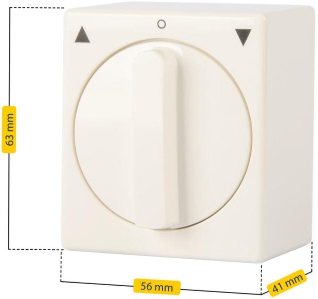 Schellenberg Rollladenschalter Aufputz, Knebelschalter mit Tast- und Rastfunktion, weiß (23003)