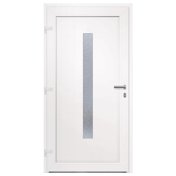 Haustür Weiß 108x208 cm PVC