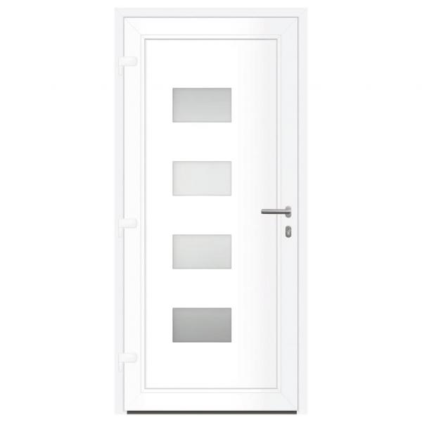 Haustür Anthrazit 100x210 cm Aluminium und PVC