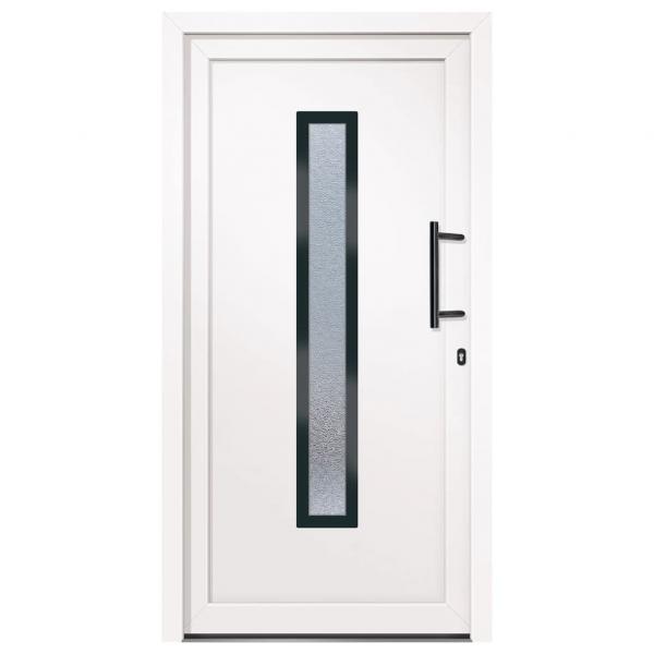 Haustür Weiß 108x208 cm PVC
