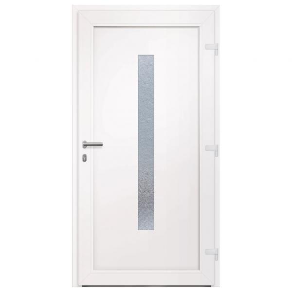 Haustür Weiß 108x208 cm PVC