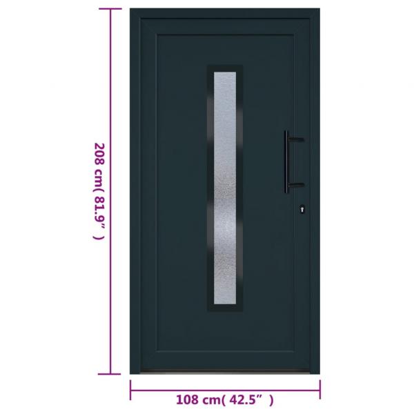 Haustür Anthrazit 108x208 cm PVC