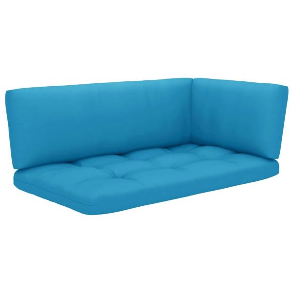 4-tlg. Paletten-Lounge-Set mit Kissen Imprägniertes Kiefernholz