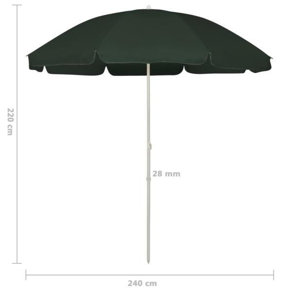 Strandschirm Grün 240 cm