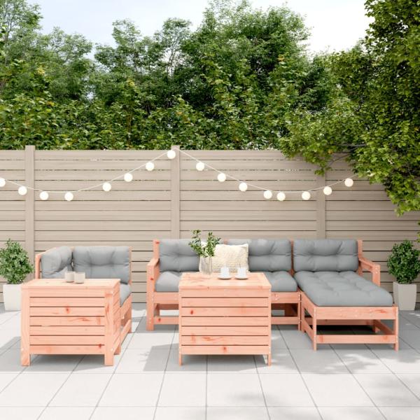 7-tlg. Garten-Sofagarnitur Massivholz Douglasie