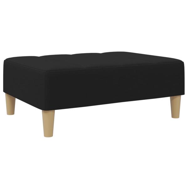 Fußhocker Schwarz 77x55x31 cm Stoff