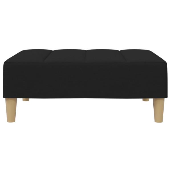 Fußhocker Schwarz 77x55x31 cm Stoff