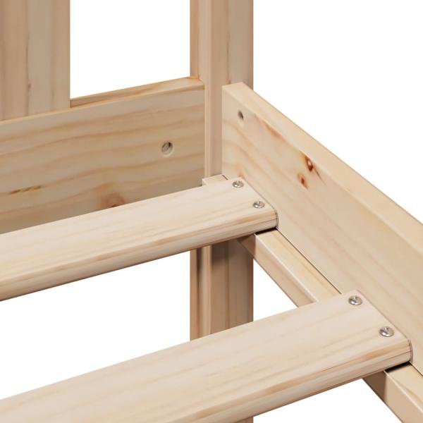 Massivholzbett mit Regal ohne Matratze 180x200 cm Kiefernholz