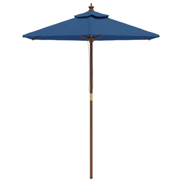 Sonnenschirm mit Holzmast Azurblau 196x231 cm
