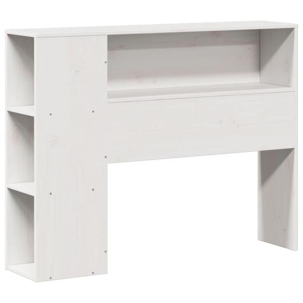 Kopfteil mit Stauraum Weiß 75 cm Massivholz Kiefer